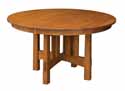 54 Round Modesto Pedestal Amish Table
